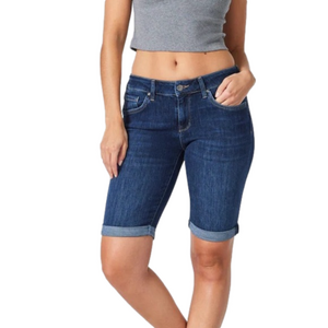 MAVI Jeans Karly Bermuda Cuffed Dark Wash Denim Shorts Jorts Womens size 29